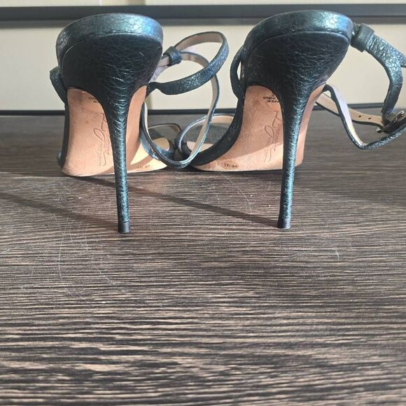 Vince Camuto Reyna Metallic Green Leather Stiletto Sandal, New, NEW, Sz. 6 - Picture 5 of 9